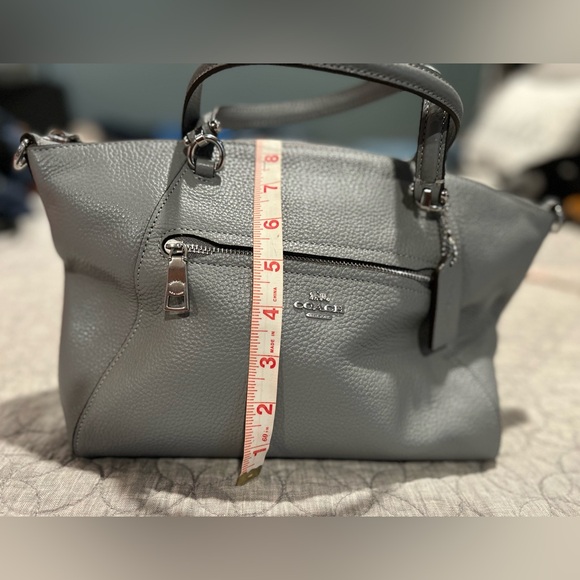 Coach Prairie Convertable Satchel Bag Purse Gray Pebbled Leather.  NWOT - Picture 7 of 9